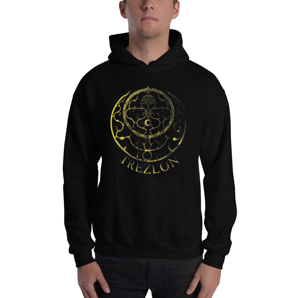 Trezlon Astrolabe Gold/Blk Hooded Sweatshirt