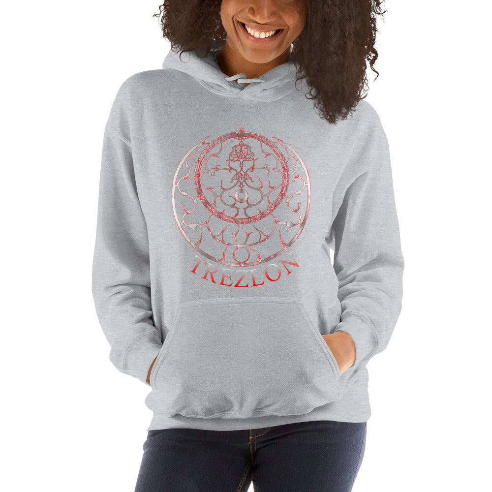 Trezlon Astrolabe Red/grey Hooded Sweatshirt