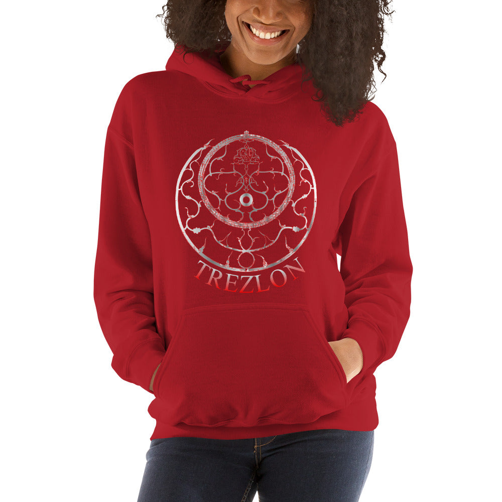 Trezlon Astrolabe Red/grey Hooded Sweatshirt